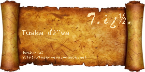 Tuska Éva névjegykártya