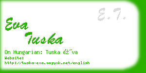 eva tuska business card